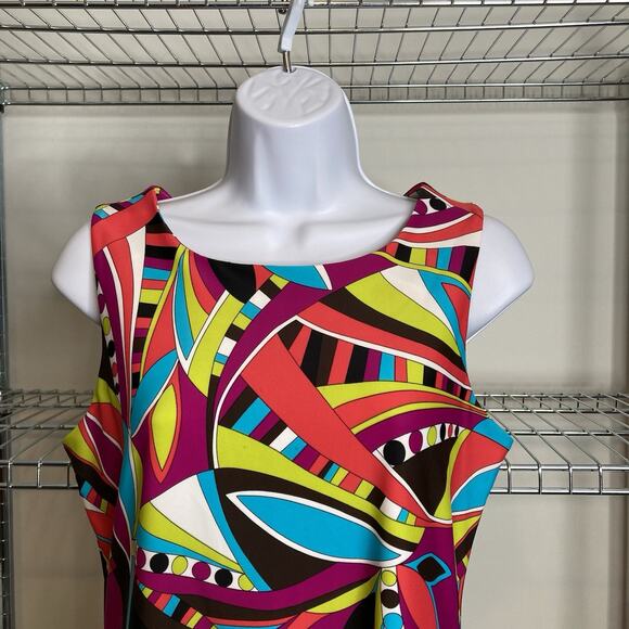 Jude Connally‎ Womens Colorful Mod Pop Art Sleeveless Beth Dress Size S Stretchy - Picture 7 of 10